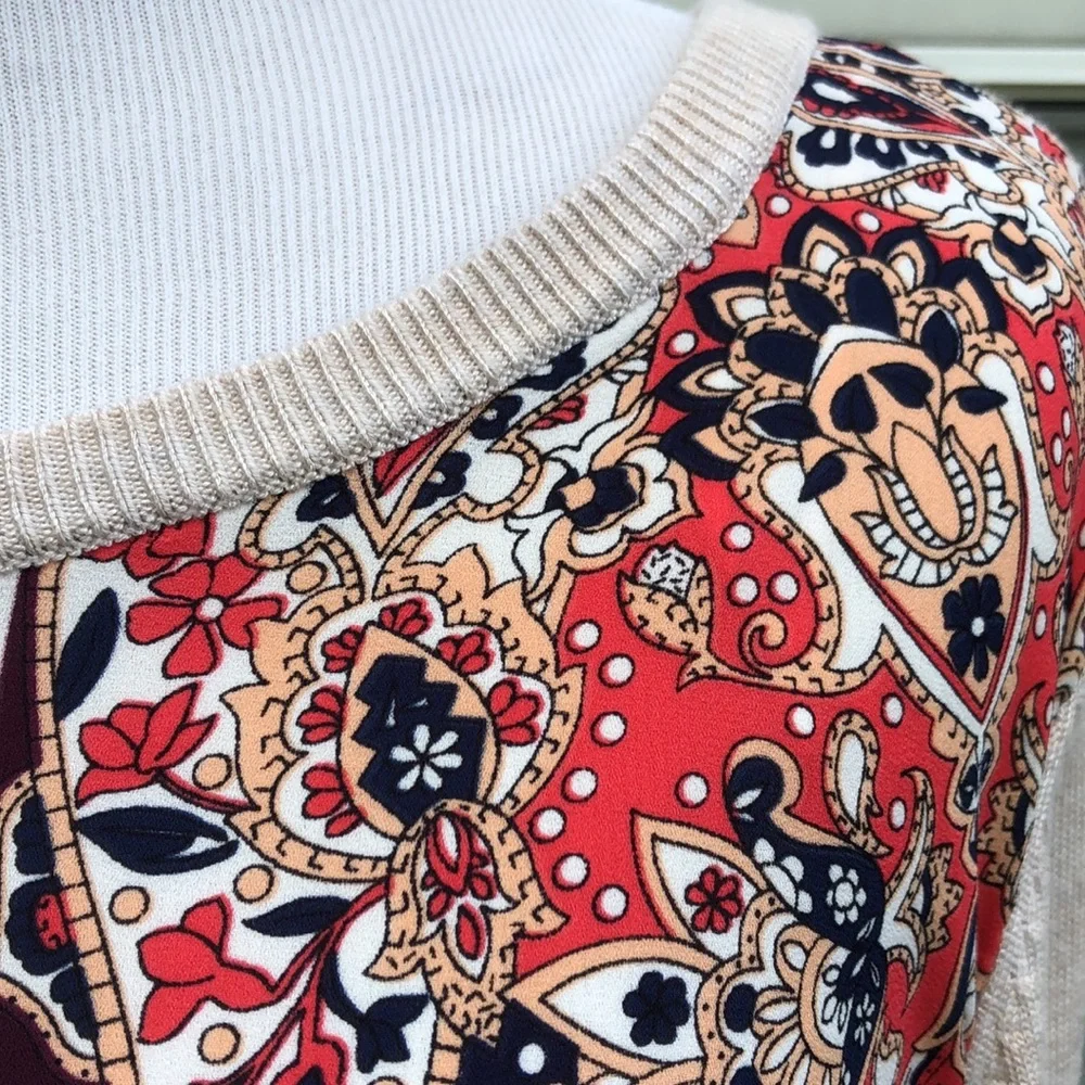 Market & Spruce Tan Open Back Sweater size M